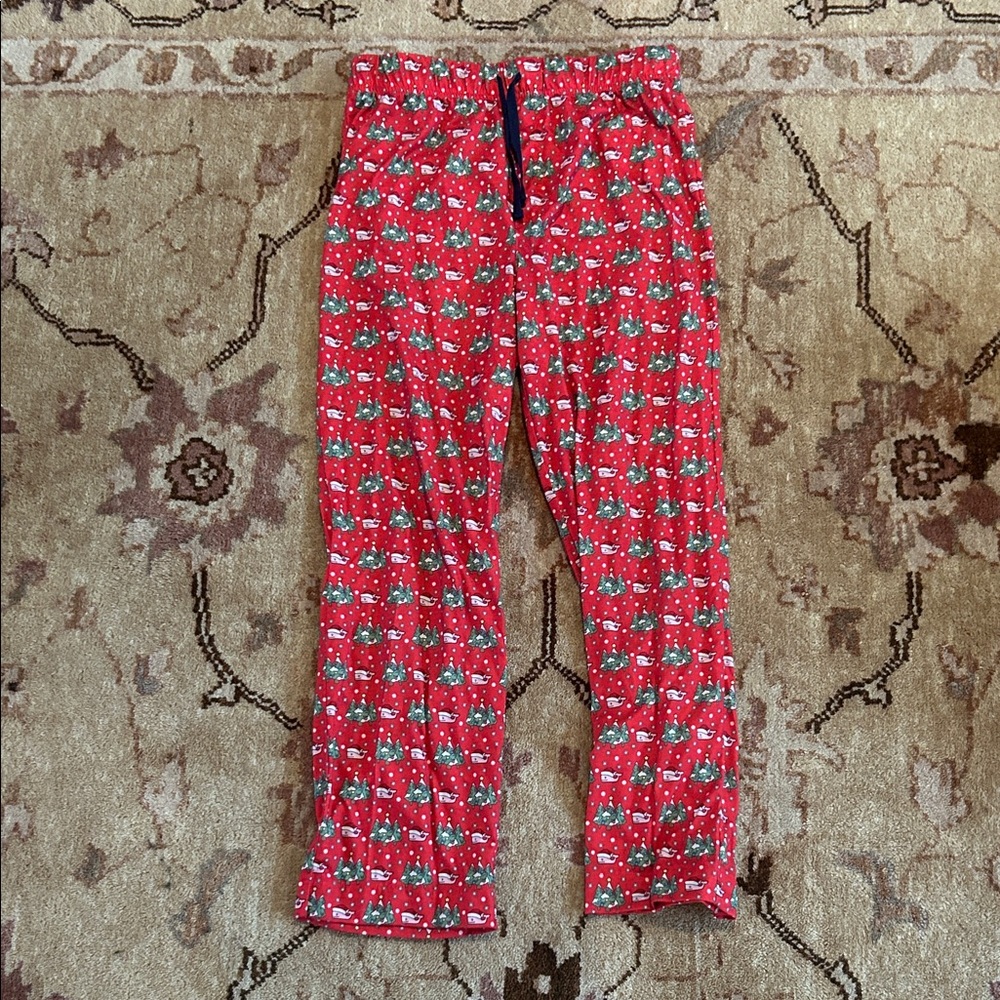 Vineyard Vines Kids Red Patterned Pajama Pants